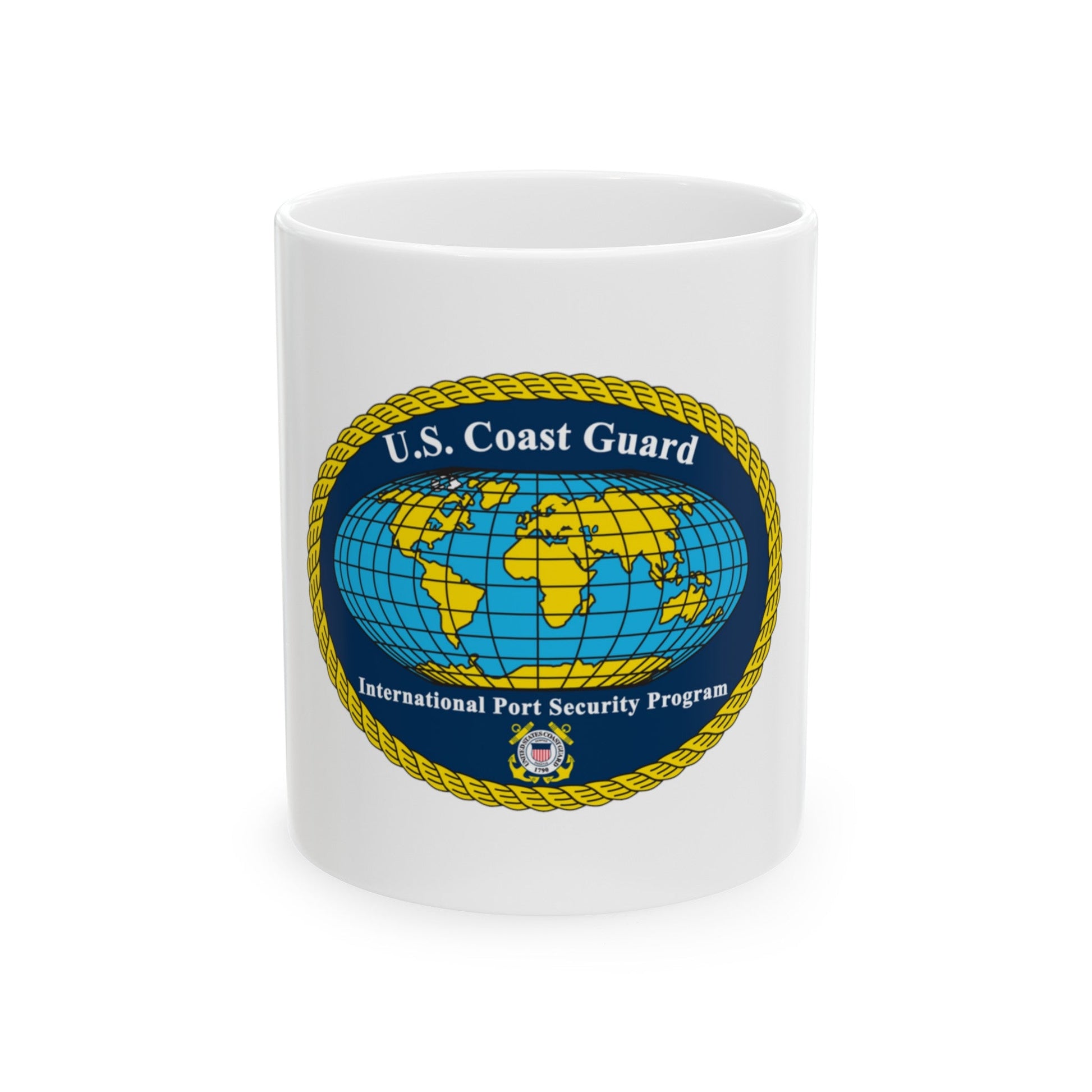 International Port Security Program USCG (U.S. Coast Guard) White Coffee Mug-11oz-The Sticker Space