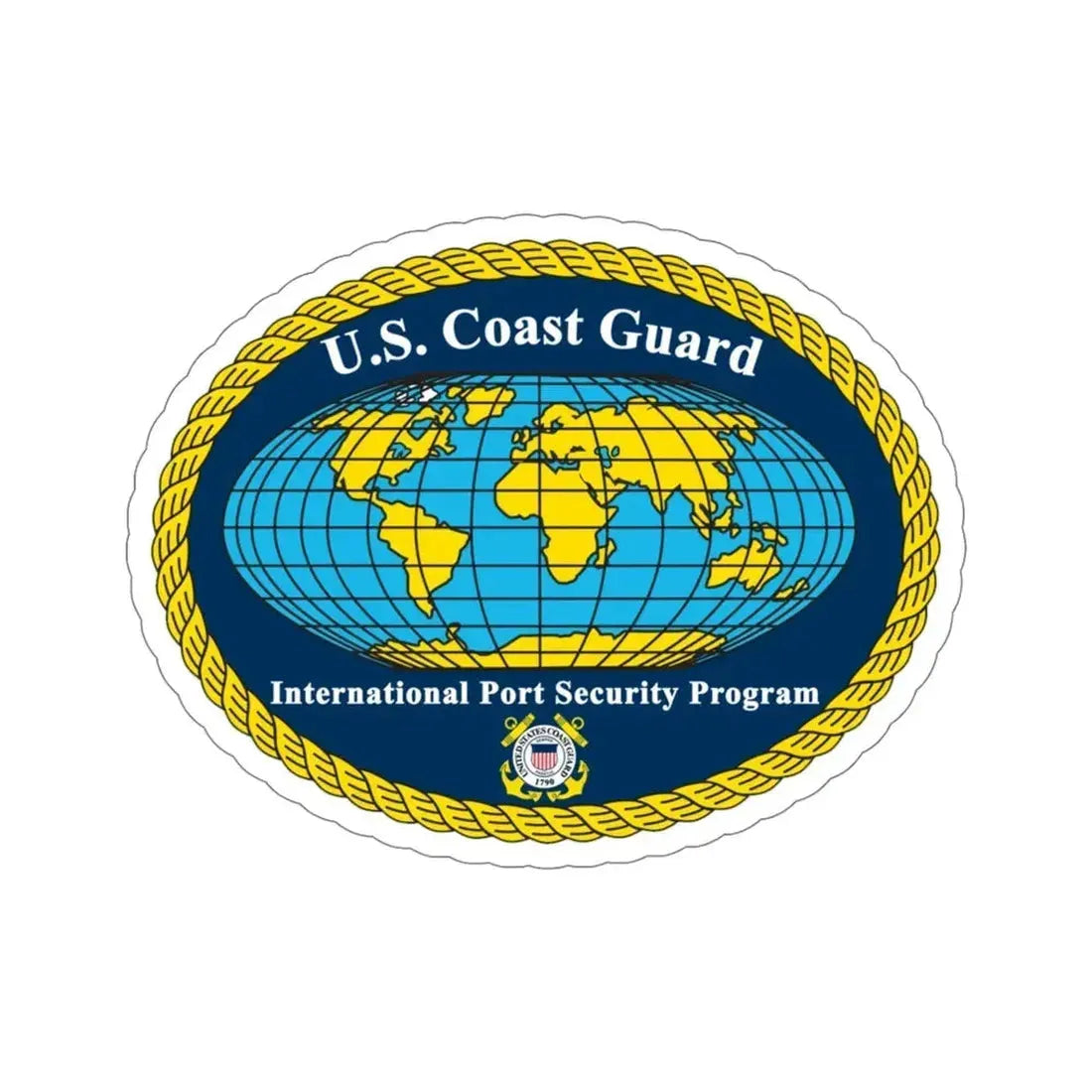 International Port Security Program USCG (U.S. Coast Guard) STICKER Vinyl Die-Cut Decal 5 Inch - The Sticker Space