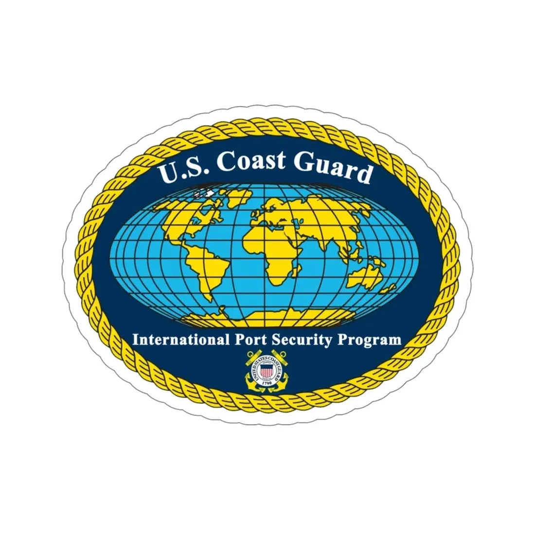 International Port Security Program USCG (U.S. Coast Guard) STICKER Vinyl Die-Cut Decal - The Sticker Space