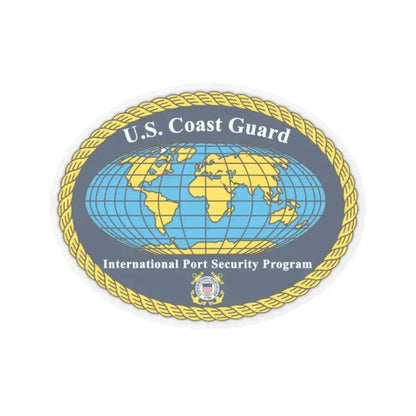 International Port Security Program USCG (U.S. Coast Guard) STICKER Vinyl Kiss-Cut Decal 2 Inch Transparent - The Sticker Space