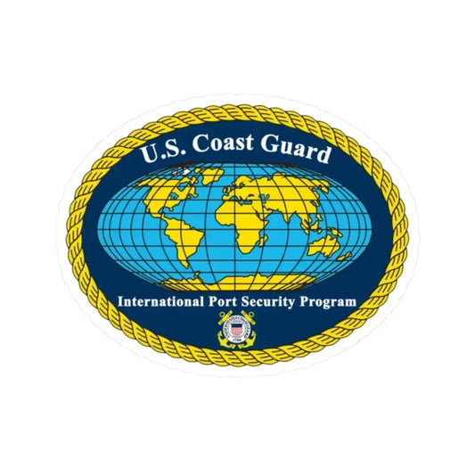 International Port Security Program USCG (U.S. Coast Guard) STICKER Vinyl Kiss-Cut Decal 2 Inch White - The Sticker Space
