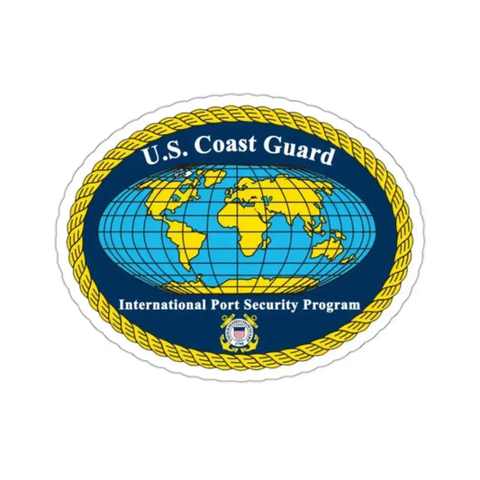 International Port Security Program USCG (U.S. Coast Guard) STICKER Vinyl Kiss-Cut Decal 2 Inch White - The Sticker Space