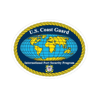 International Port Security Program USCG (U.S. Coast Guard) STICKER Vinyl Kiss-Cut Decal 3 Inch White - The Sticker Space