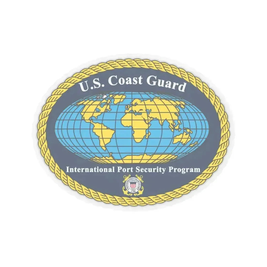 International Port Security Program USCG (U.S. Coast Guard) STICKER Vinyl Kiss-Cut Decal 4 Inch Transparent - The Sticker Space