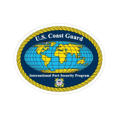 International Port Security Program USCG (U.S. Coast Guard) STICKER Vinyl Kiss-Cut Decal 6 Inch White - The Sticker Space