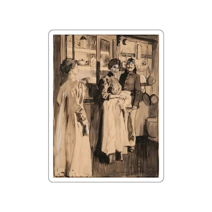 Interrupted (Magazine Illustration) STICKER Vinyl Die-Cut Decal White Die-Cut 3 Inch - The Sticker Space