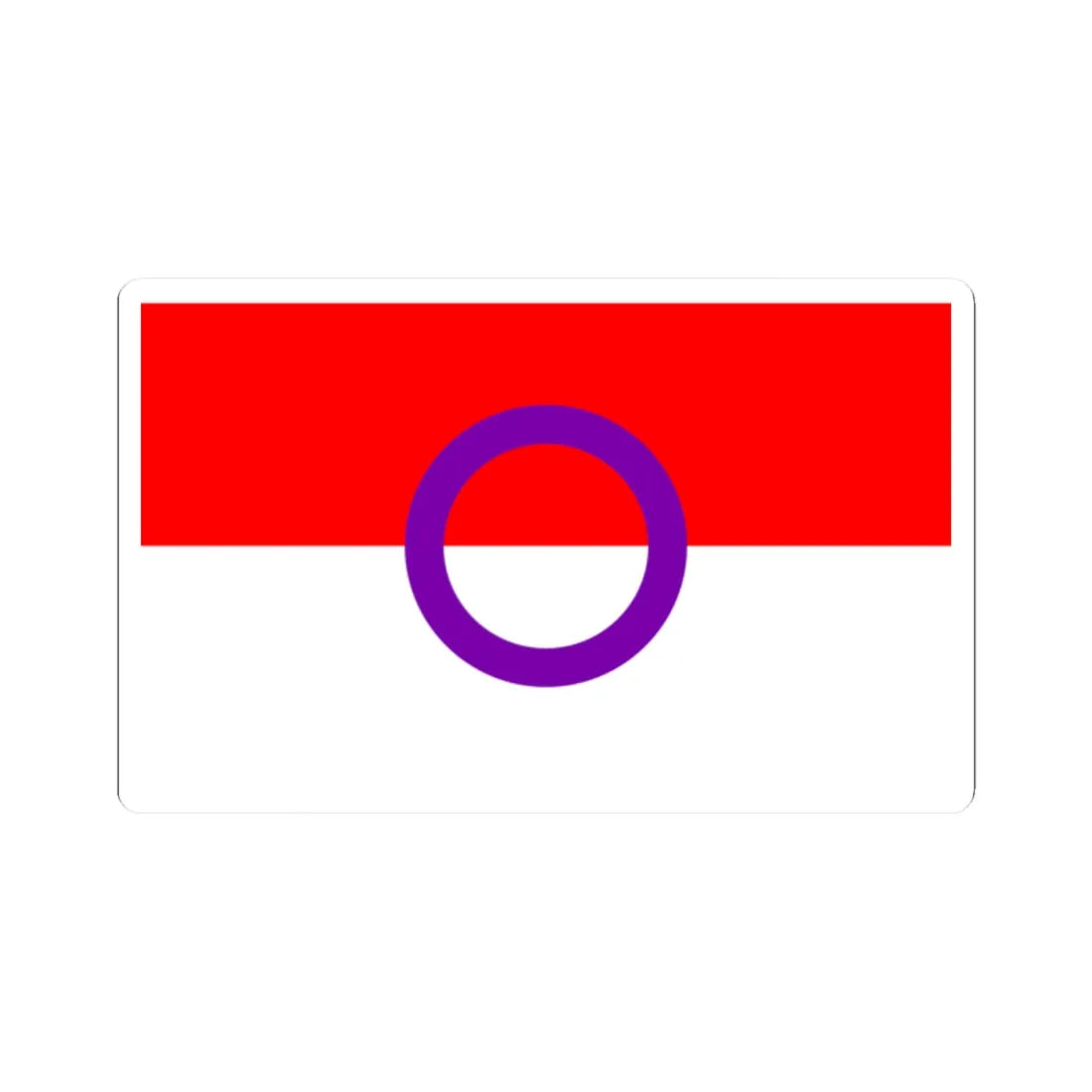 Intersex Indonesian Flag (Indonesia) STICKER Vinyl Kiss-Cut Decal 2 Inch White - The Sticker Space