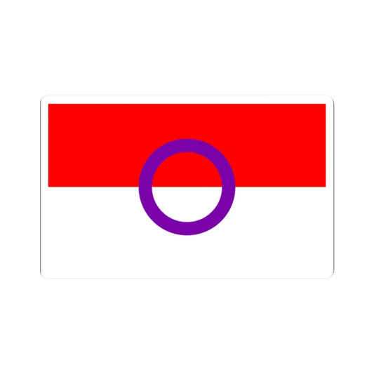 Intersex Indonesian Flag (Indonesia) STICKER Vinyl Kiss-Cut Decal 2 Inch White - The Sticker Space