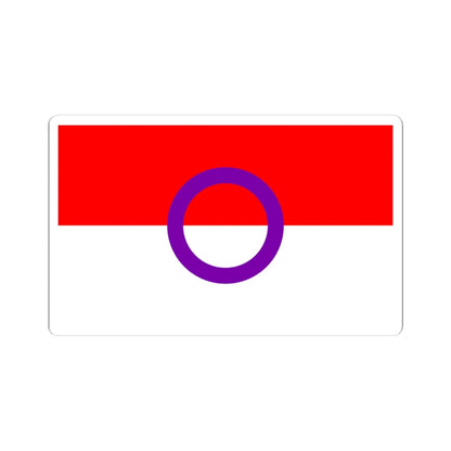 Intersex Indonesian Flag (Indonesia) STICKER Vinyl Kiss-Cut Decal 4 Inch White - The Sticker Space