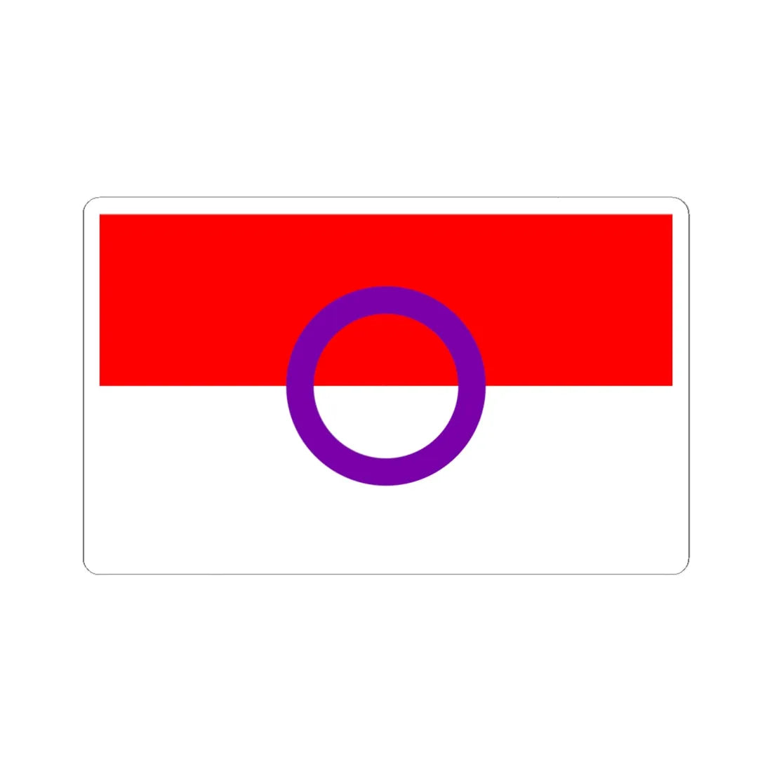 Intersex Indonesian Flag (Indonesia) STICKER Vinyl Kiss-Cut Decal 6 Inch White - The Sticker Space