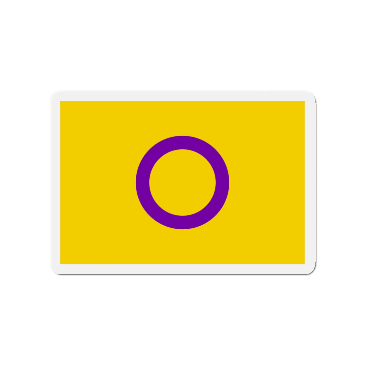 Intersex Pride Flag - Die-Cut Magnet-3" x 3"-The Sticker Space