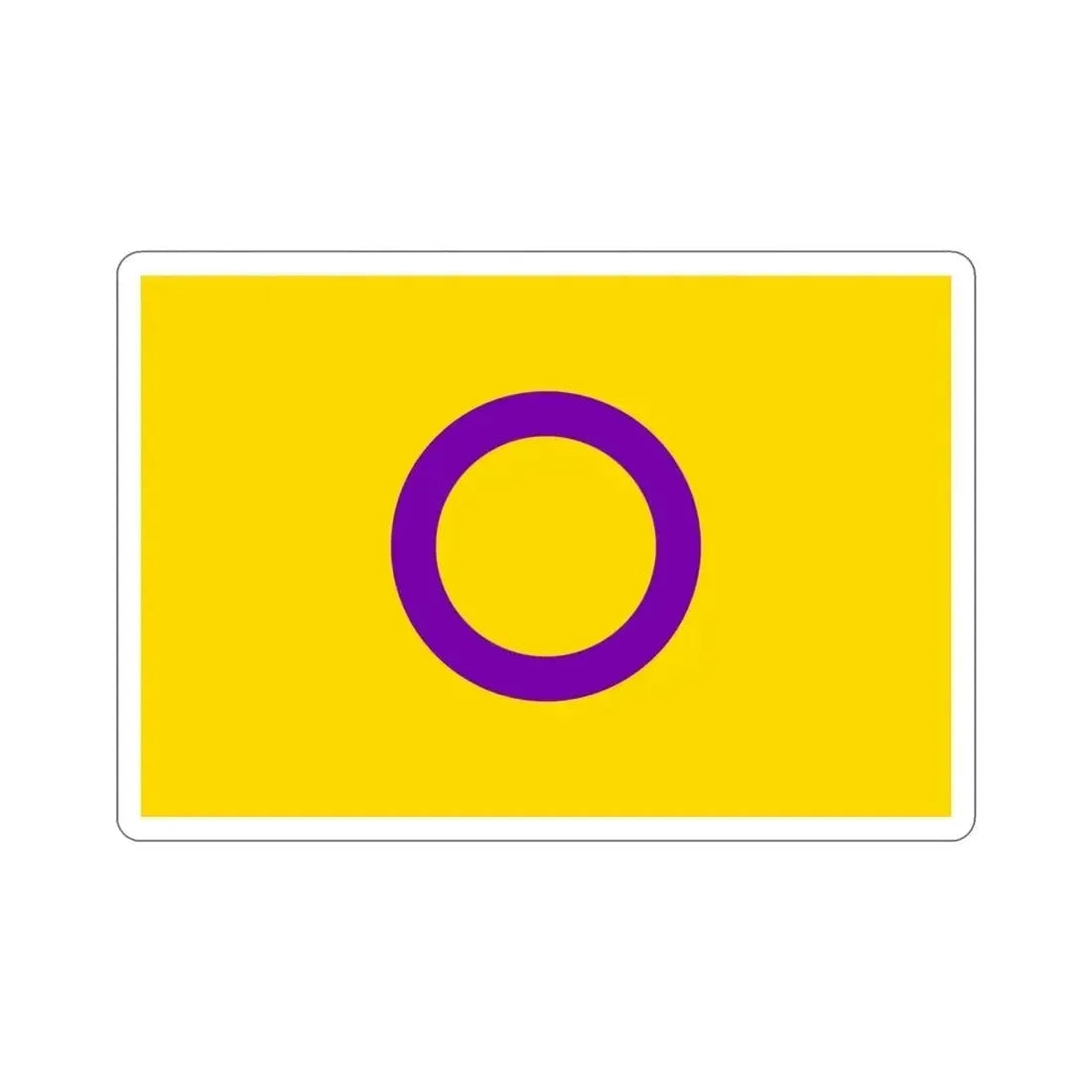 Intersex Pride Flag STICKER Vinyl Die-Cut Decal 4 Inch - The Sticker Space
