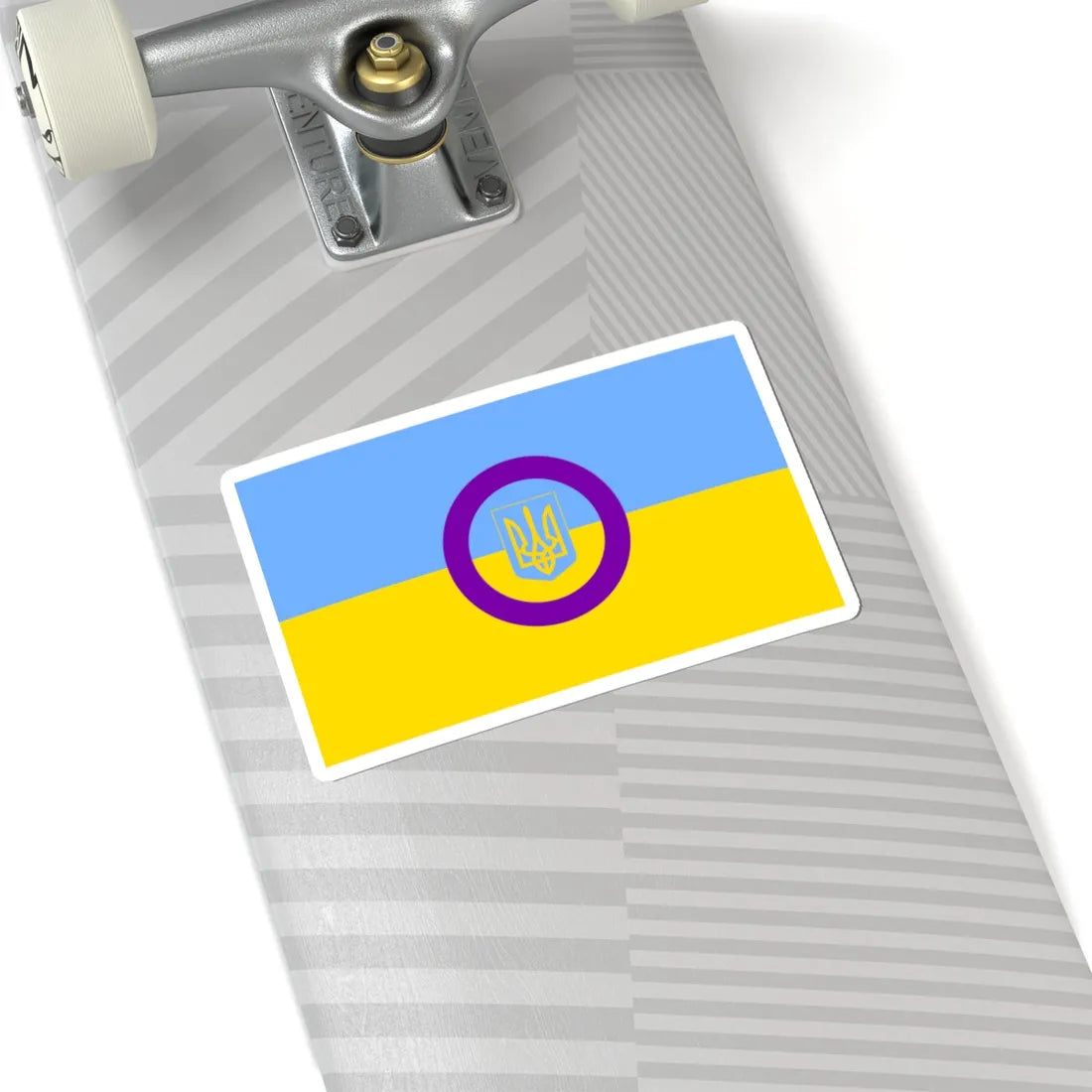 Intersex Ukrainian Flag (Ukraine) STICKER Vinyl Kiss-Cut Decal - The Sticker Space