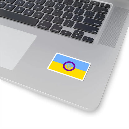 Intersex Ukrainian Flag (Ukraine) STICKER Vinyl Kiss-Cut Decal - The Sticker Space