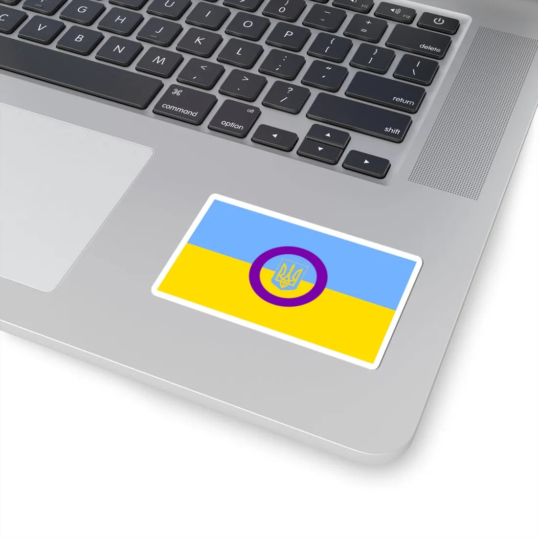 Intersex Ukrainian Flag (Ukraine) STICKER Vinyl Kiss-Cut Decal - The Sticker Space
