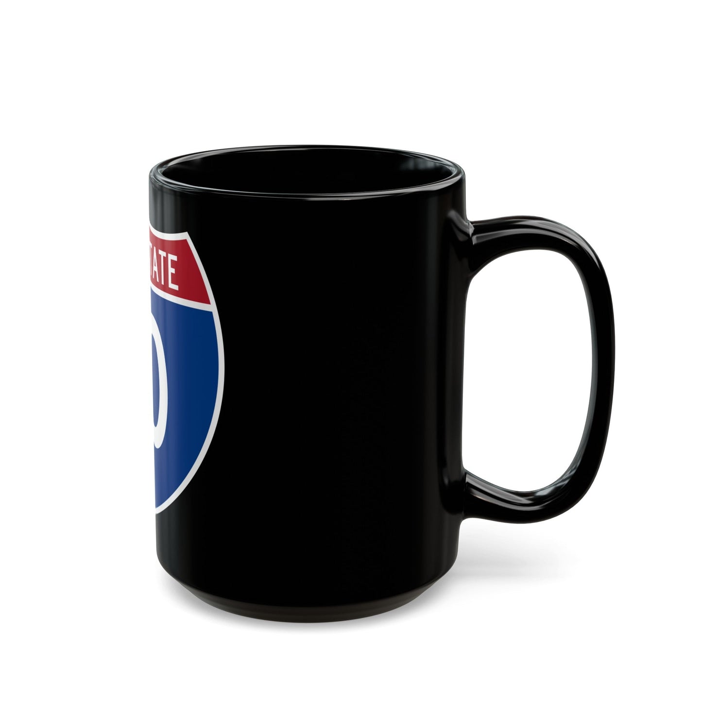 Interstate 10 (U.S. Highways) Black Coffee Mug-The Sticker Space