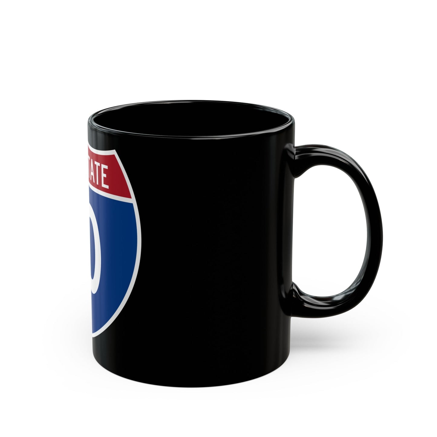 Interstate 10 (U.S. Highways) Black Coffee Mug-The Sticker Space