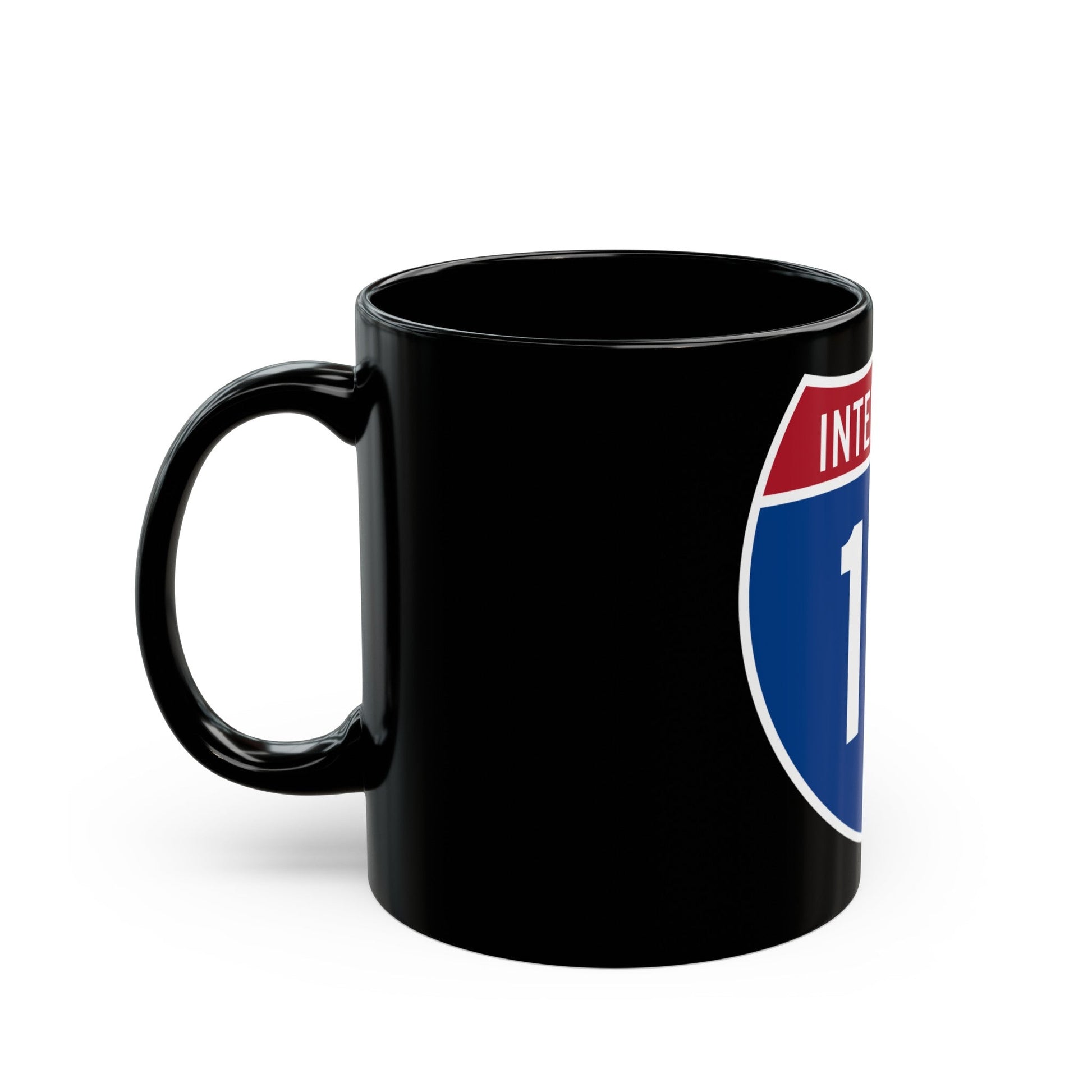 Interstate 10 (U.S. Highways) Black Coffee Mug-The Sticker Space