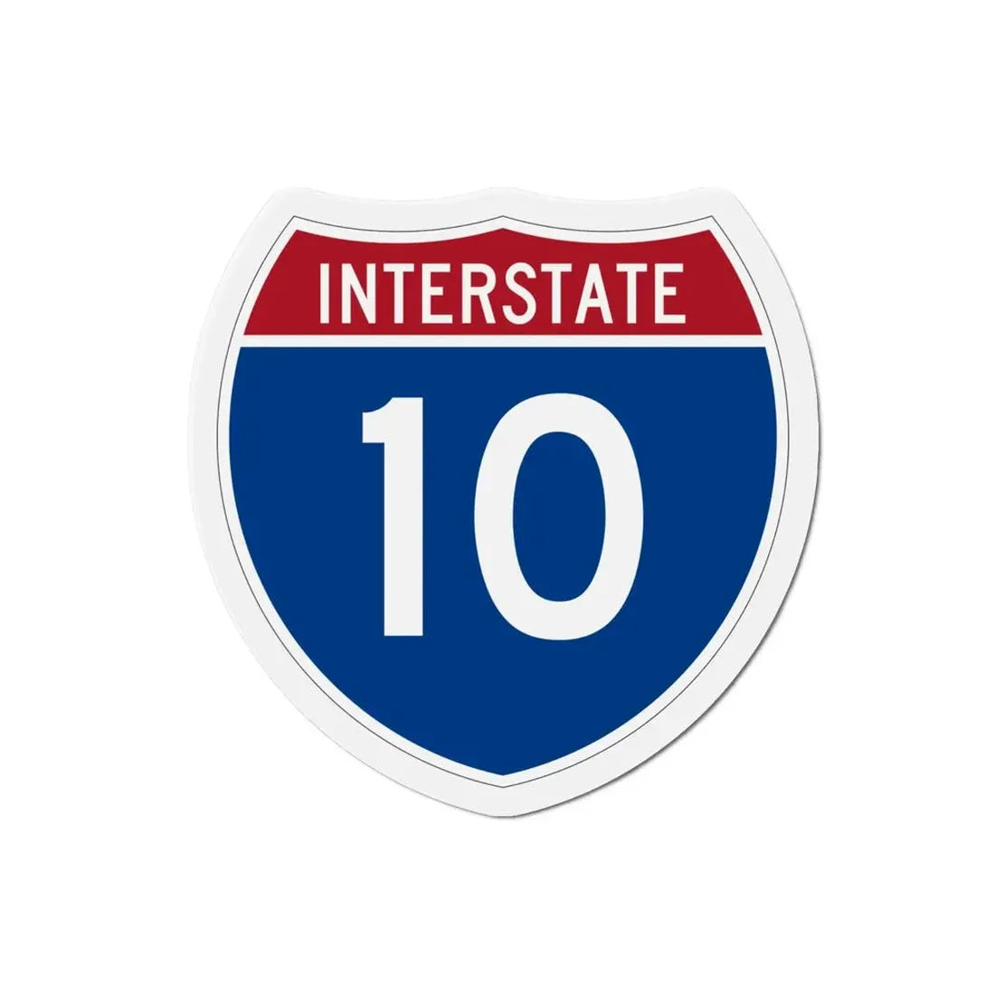 Interstate 10 (U.S. Highways) Refrigerator Magnet - The Sticker Space