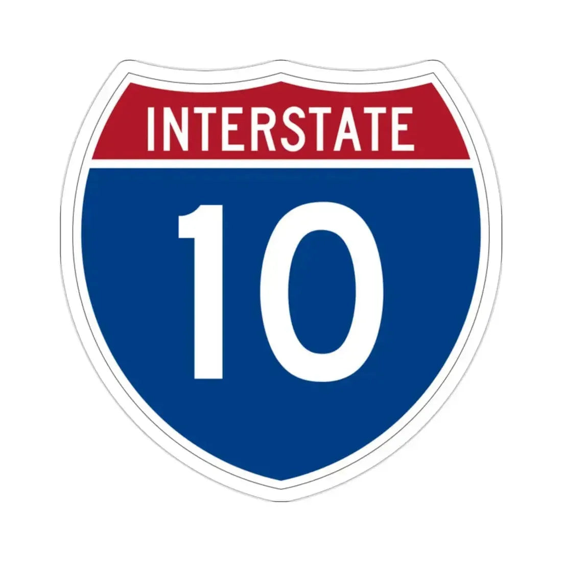 Interstate 10 (U.S. Highways) STICKER Vinyl Die-Cut Decal 2 Inch - The Sticker Space