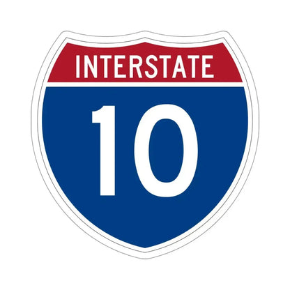 Interstate 10 (U.S. Highways) STICKER Vinyl Die-Cut Decal 4 Inch - The Sticker Space