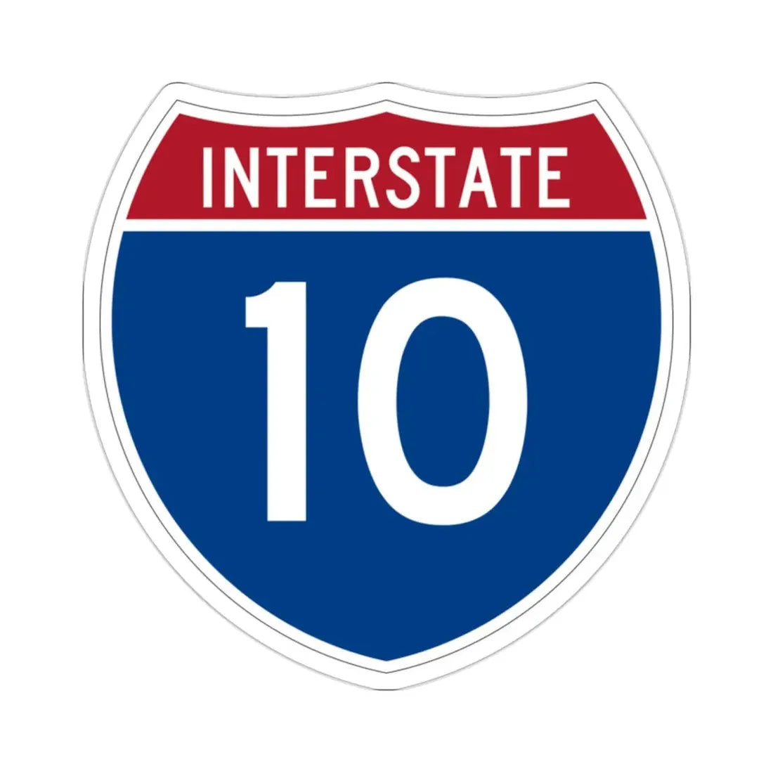 Interstate 10 (U.S. Highways) STICKER Vinyl Die-Cut Decal - The Sticker Space