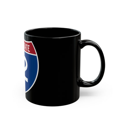 Interstate 12 (U.S. Highways) Black Coffee Mug-The Sticker Space