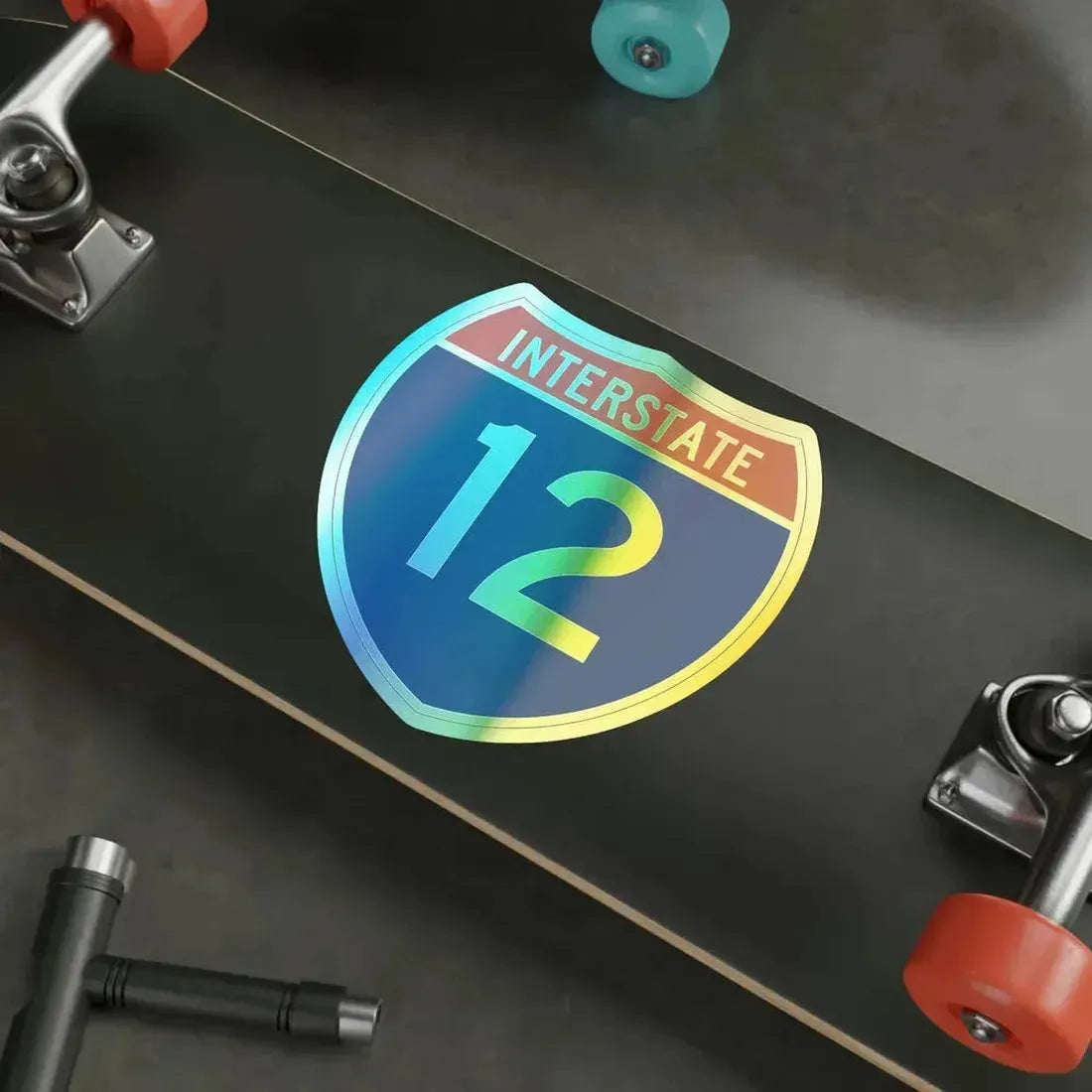 Interstate 12 (U.S. Highways) Holographic STICKER Die-Cut Vinyl Decal - The Sticker Space