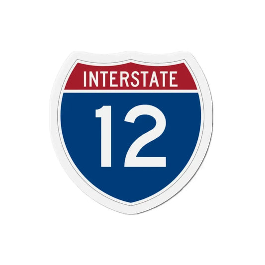 Interstate 12 (U.S. Highways) Refrigerator Magnet 2 Inch - The Sticker Space