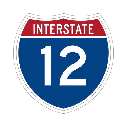 Interstate 12 (U.S. Highways) STICKER Vinyl Die-Cut Decal 5 Inch - The Sticker Space