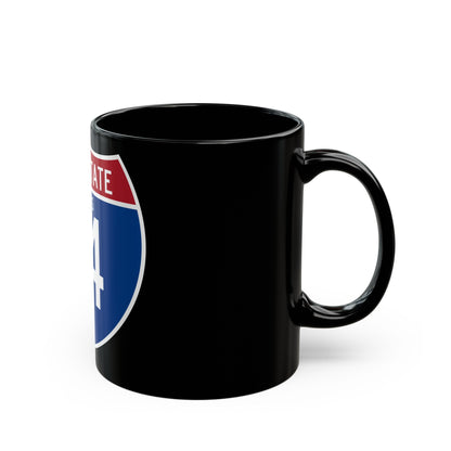 Interstate 14 (U.S. Highways) Black Coffee Mug-The Sticker Space