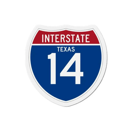 Interstate 14 (U.S. Highways) Refrigerator Magnet 3 Inch - The Sticker Space