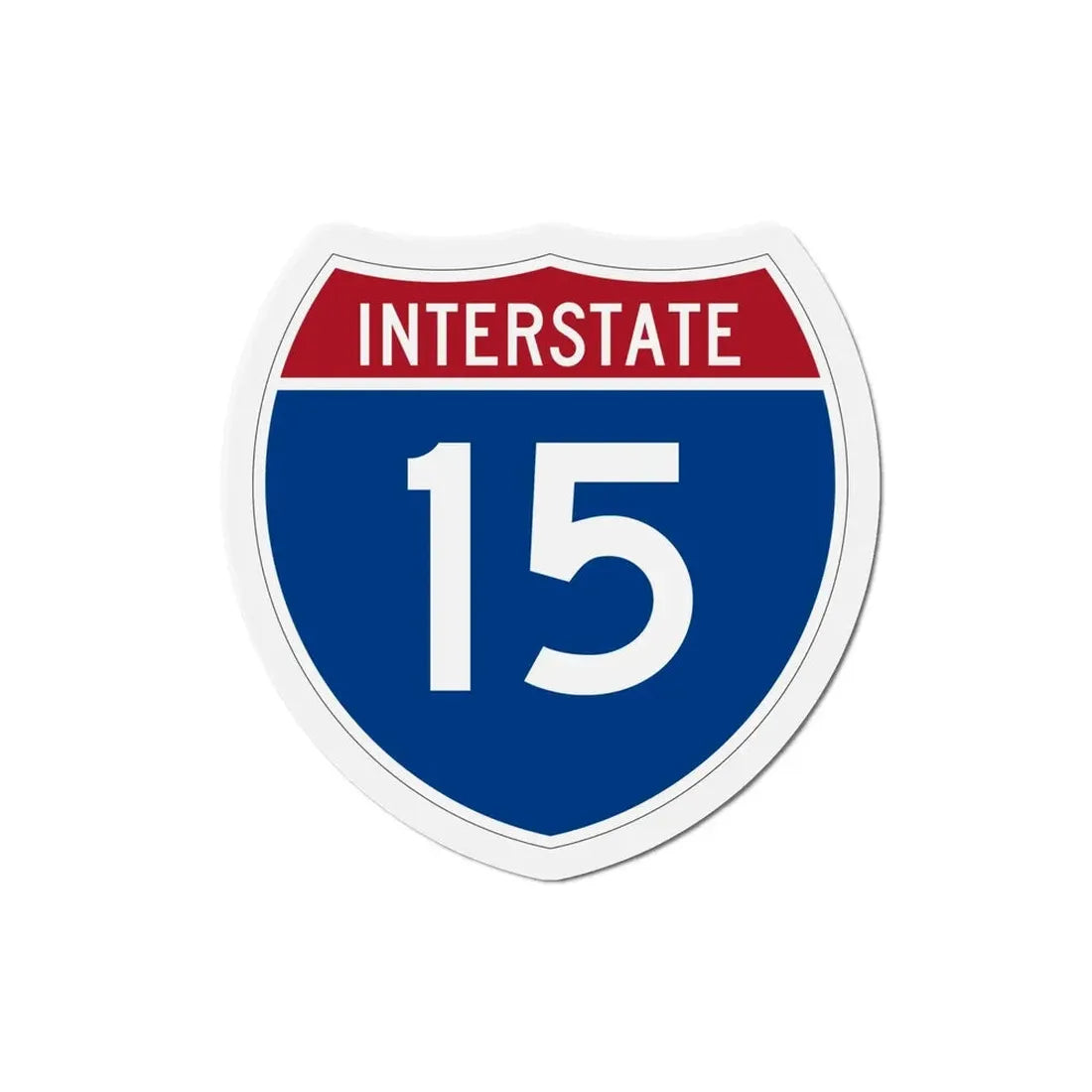 Interstate 15 (U.S. Highways) Refrigerator Magnet - The Sticker Space