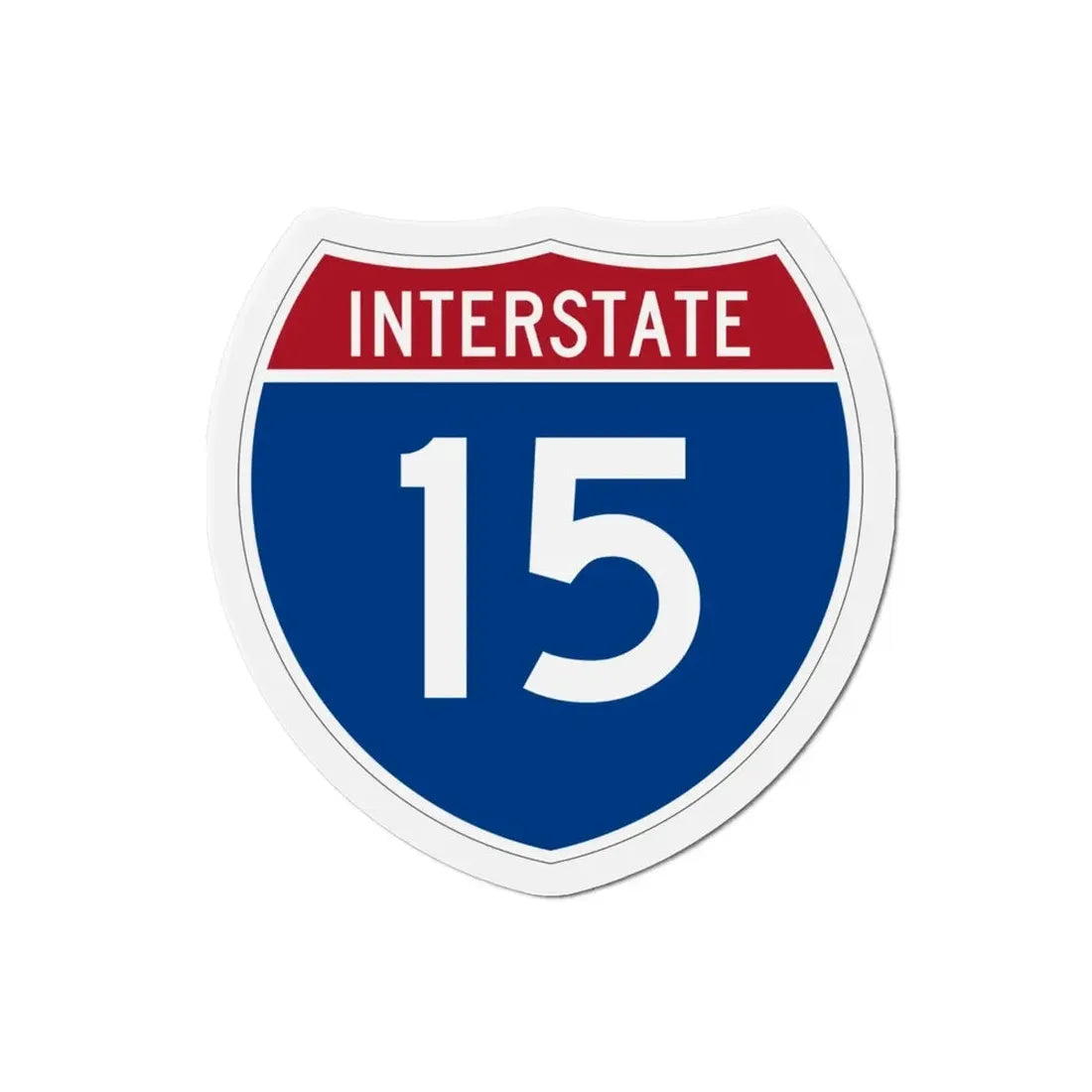 Interstate 15 (U.S. Highways) Refrigerator Magnet - The Sticker Space