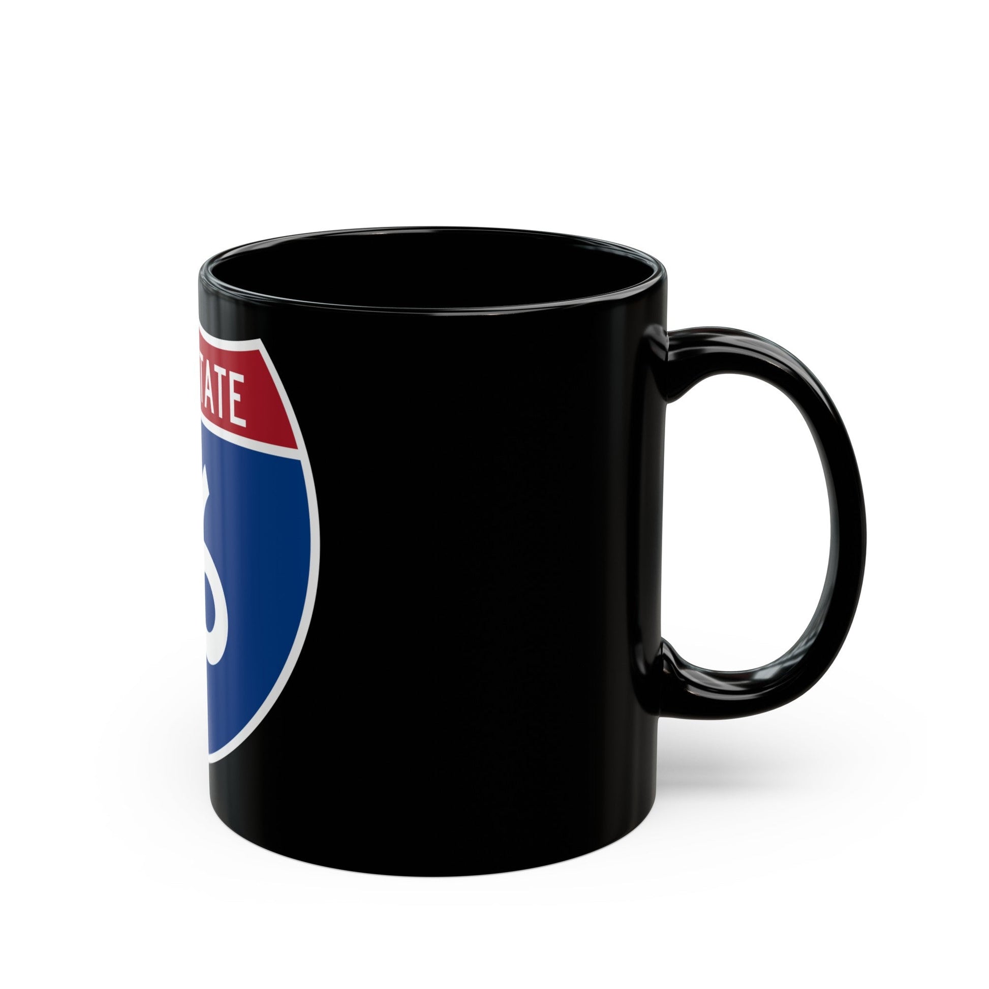 Interstate 16 (U.S. Highways) Black Coffee Mug-The Sticker Space