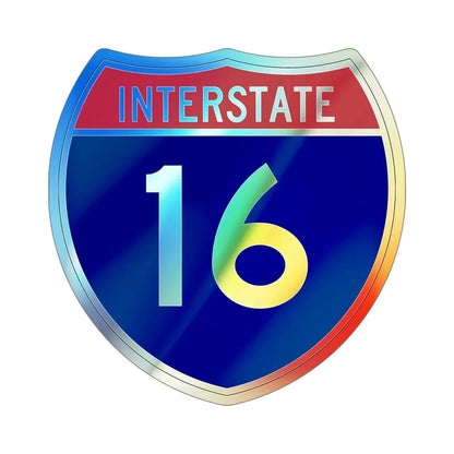 Interstate 16 (U.S. Highways) Holographic STICKER Die-Cut Vinyl Decal - The Sticker Space