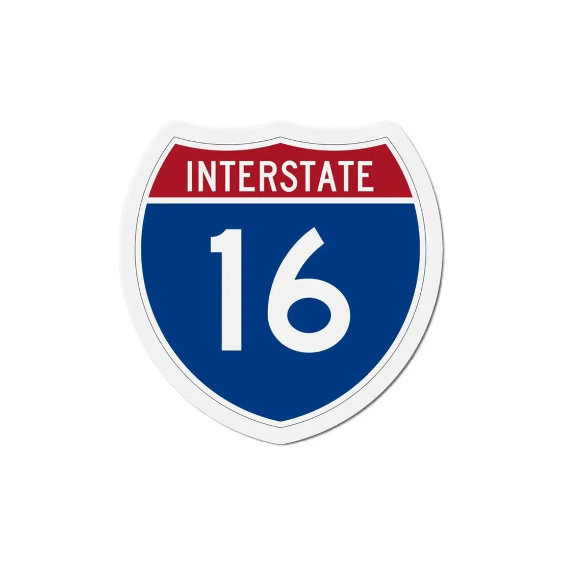 Interstate 16 (U.S. Highways) Refrigerator Magnet - The Sticker Space
