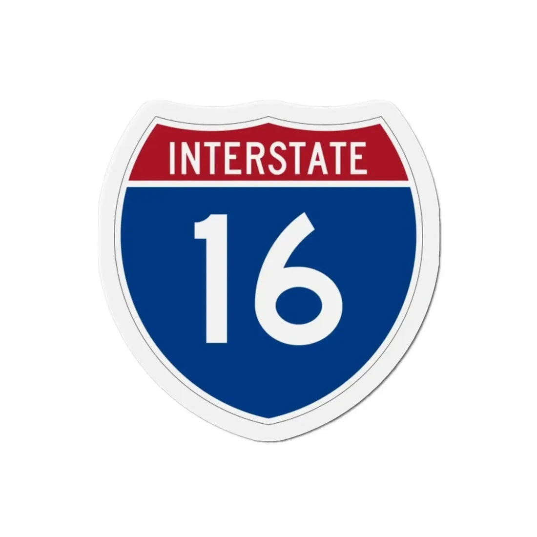 Interstate 16 (U.S. Highways) Refrigerator Magnet - The Sticker Space