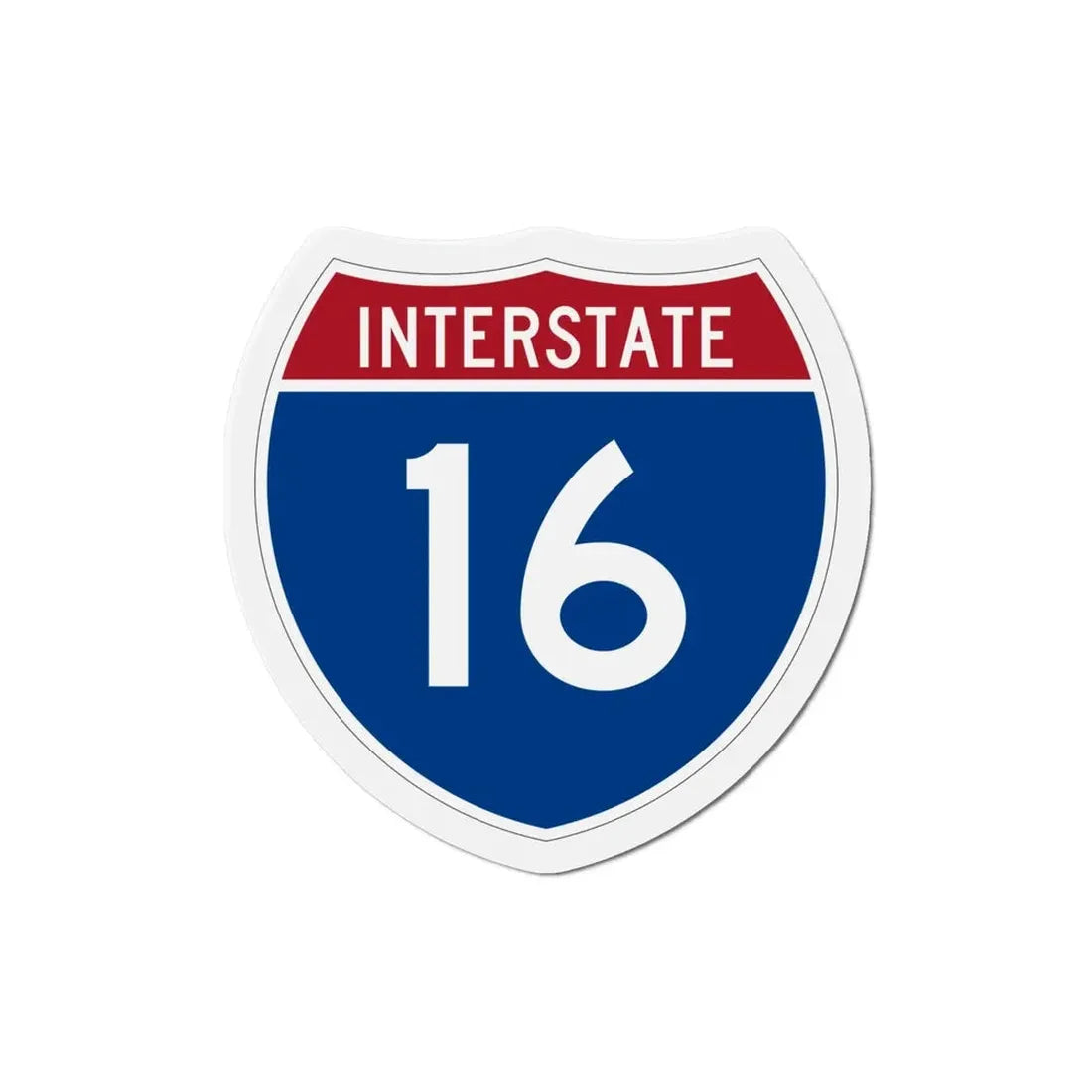 Interstate 16 (U.S. Highways) Refrigerator Magnet - The Sticker Space