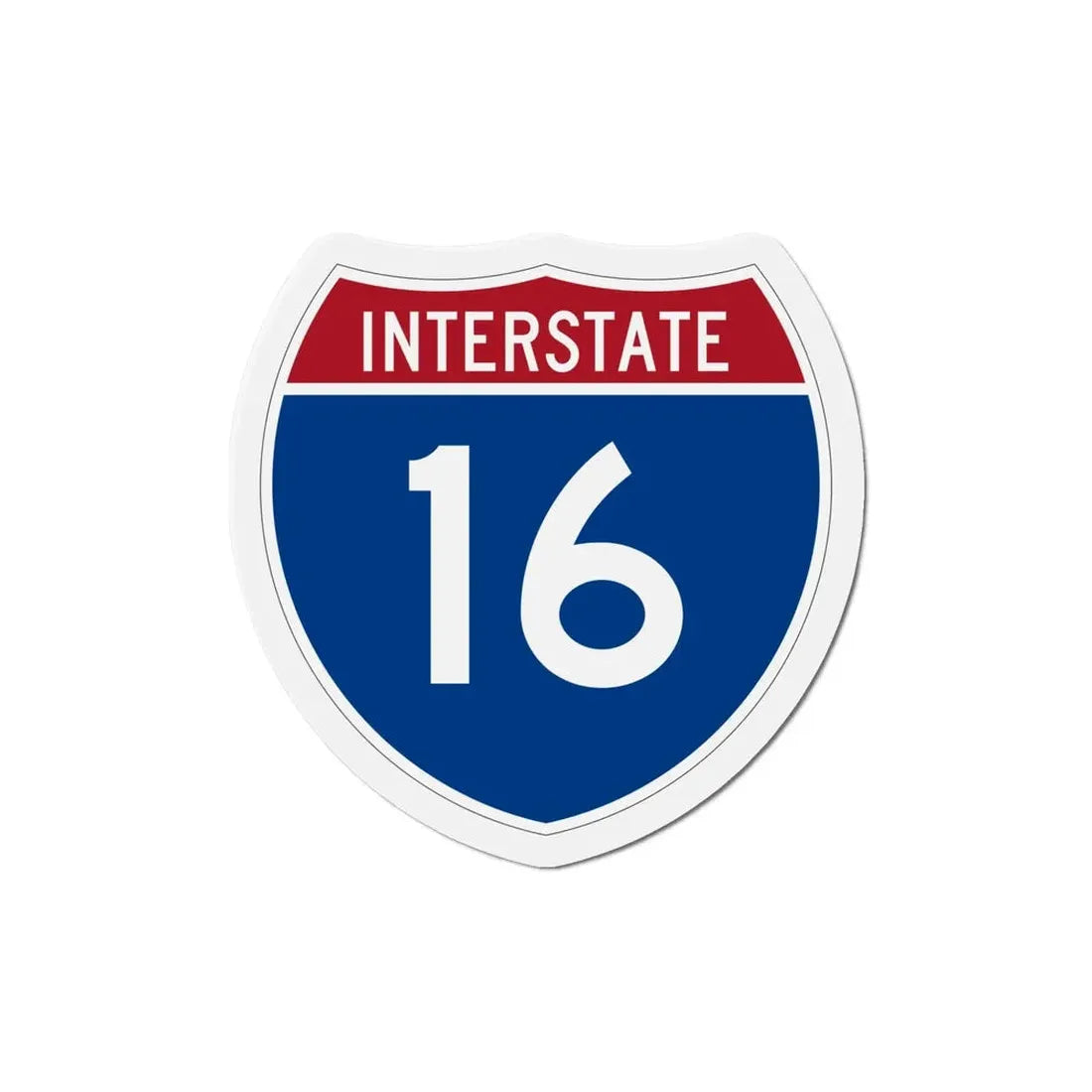 Interstate 16 (U.S. Highways) Refrigerator Magnet - The Sticker Space
