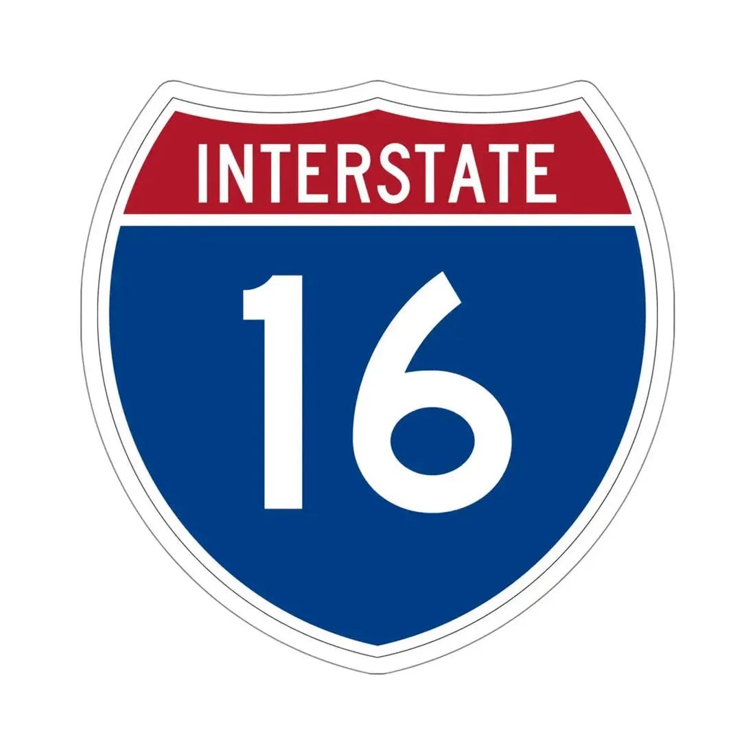 Interstate 16 (U.S. Highways) STICKER Vinyl Die-Cut Decal 5 Inch - The Sticker Space