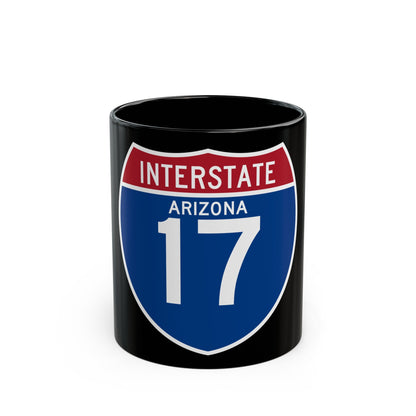 Interstate 17 (U.S. Highways) Black Coffee Mug-11oz-The Sticker Space