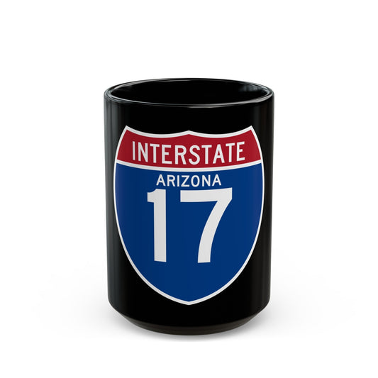 Interstate 17 (U.S. Highways) Black Coffee Mug-15oz-The Sticker Space