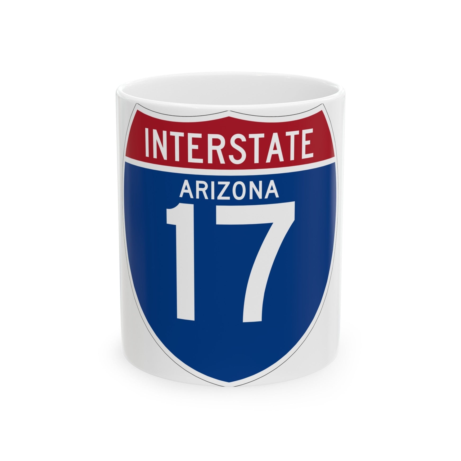 Interstate 17 (U.S. Highways) White Coffee Mug-11oz-The Sticker Space