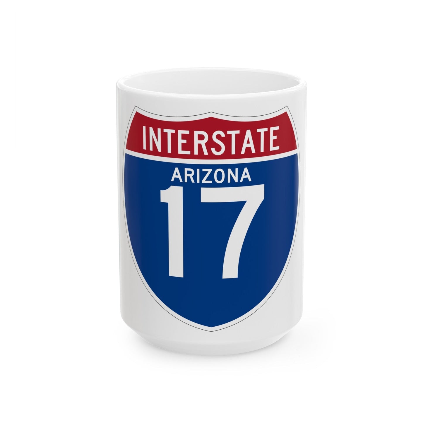 Interstate 17 (U.S. Highways) White Coffee Mug-15oz-The Sticker Space