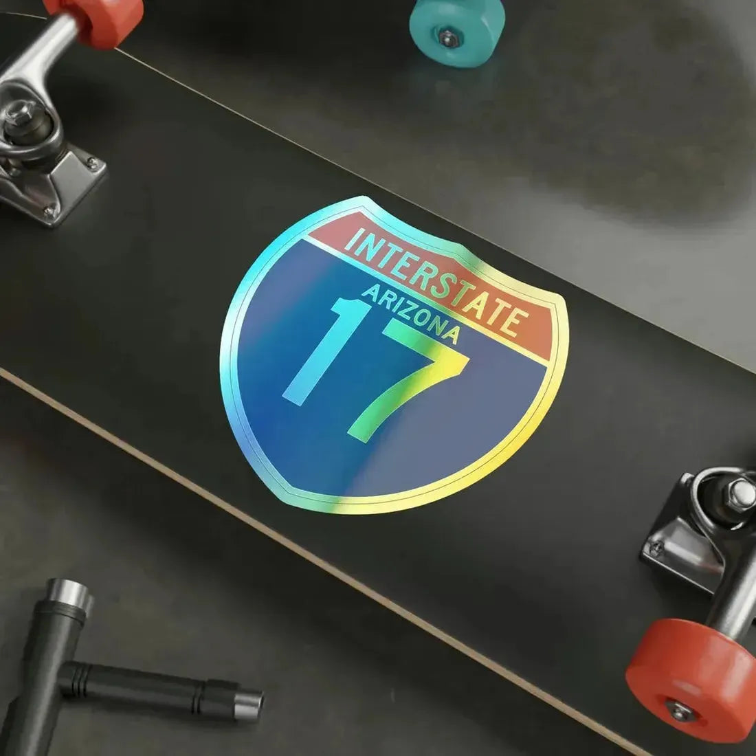 Interstate 17 (U.S. Highways) Holographic STICKER Die-Cut Vinyl Decal - The Sticker Space