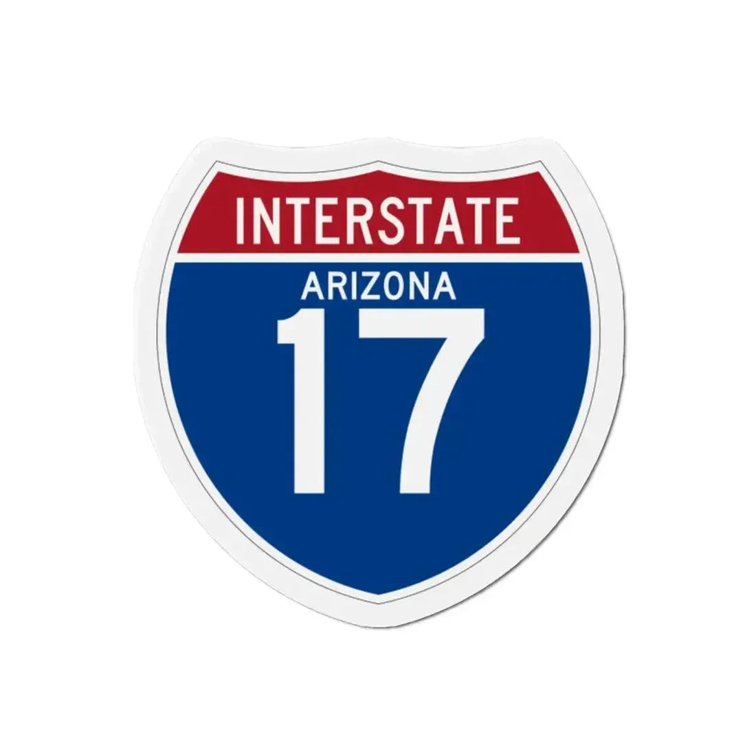 Interstate 17 (U.S. Highways) Refrigerator Magnet 2 Inch - The Sticker Space