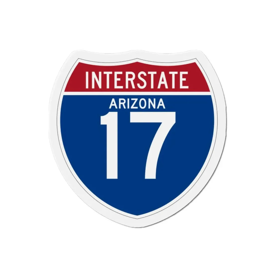 Interstate 17 (U.S. Highways) Refrigerator Magnet - The Sticker Space