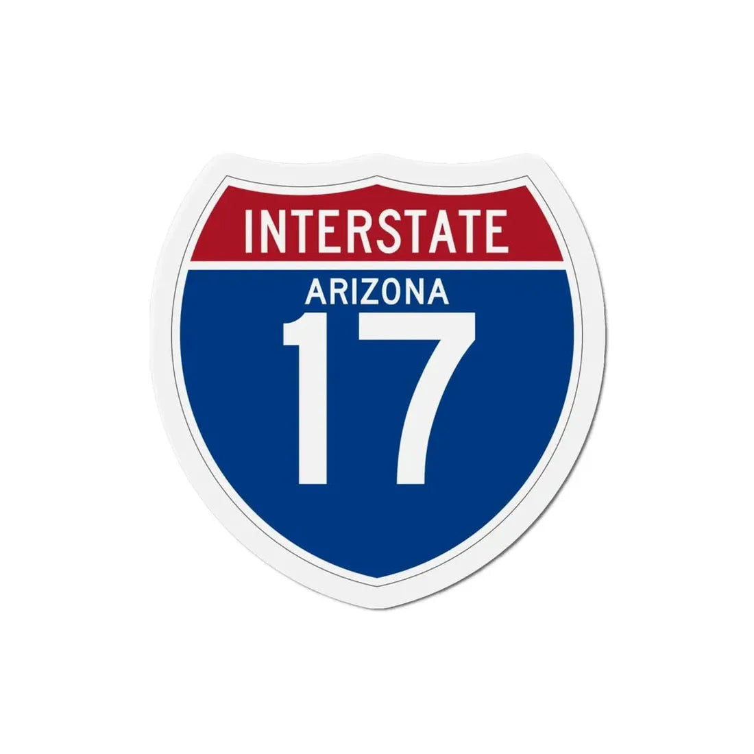 Interstate 17 (U.S. Highways) Refrigerator Magnet - The Sticker Space