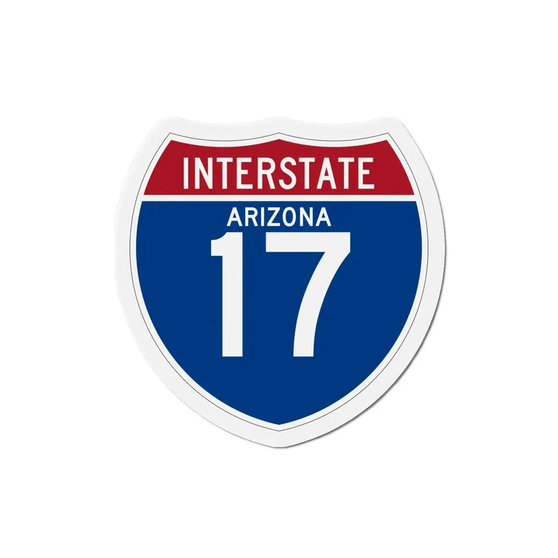 Interstate 17 (U.S. Highways) Refrigerator Magnet - The Sticker Space